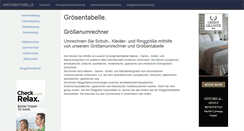 Desktop Screenshot of groessen-tabelle.com