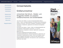 Tablet Screenshot of groessen-tabelle.com